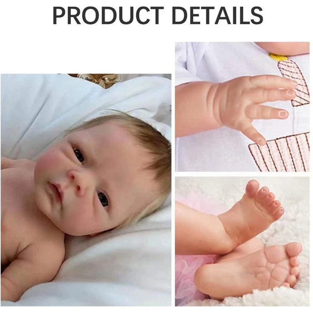 Reborn Baby Doll 45m Realistic Reborn Doll Full Body Silicone Reborn Baby Doll Newborn Doll Toy Birthday XMAS Gifts ShopOnlyDeal