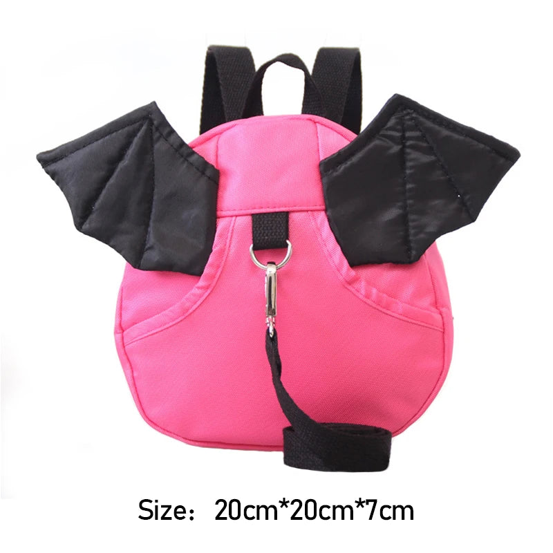 Cute 3D Bat Wings School Bags | Girl Backpack | Anti-lost Mini Cartoon Backpacks | Boy Adjustable Pulling Rope SchoolBag | Gift ShopOnlyDeal