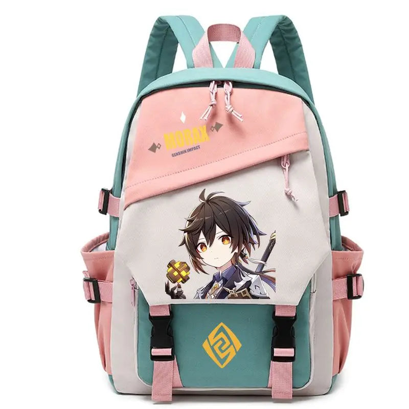 Genshin Impact Anime Cosplay Students School Bag Backpack Beelzebul Ayaka Xiao Bookbag Travel Rucksack Outdoor Boys Girls Gifts ShopOnlyDeal