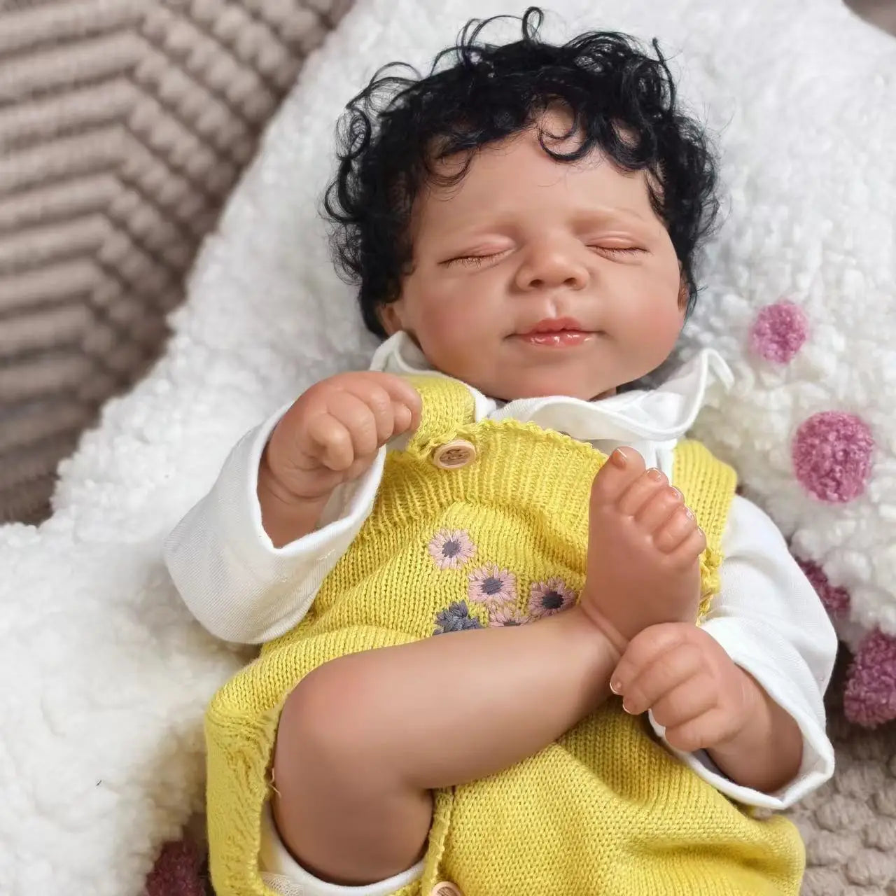 KEIUMI Lifelike Sleeping Reborn Baby Doll 18 Inch Full Silicone Vinyl Babies Dolls Kids Playmates DIY Toy Birthday XMAS Gifts ShopOnlyDeal