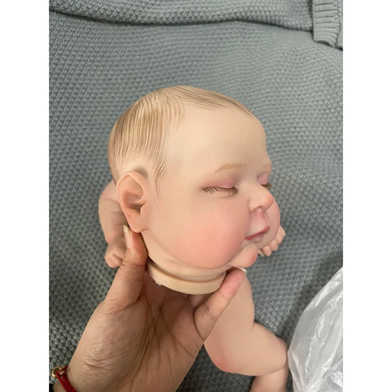 21inches Bebe Peaches Reborn Doll Kit Already Painted Visible Veins Doll Parts with Cloth Body Painted Hair and Eyelashes ShopOnlyDeal