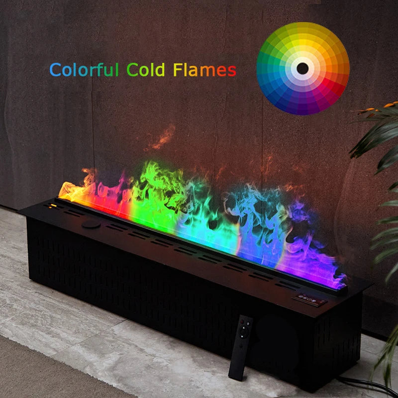 Smart Home 3D Fireplace Water Steam Humidifier LED Decorative Flame TV Wall Sound Of Firewood Cracking Vapour Electric Fireplace ShopOnlyDeal