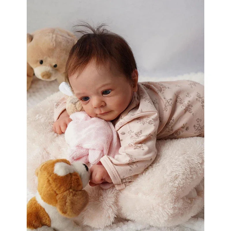 48CM Full Silicone Body Felicia Reborn Baby Doll Awake Newborn Baby Size 3D Skin Visible Veins Collectible Art Doll ShopOnlyDeal