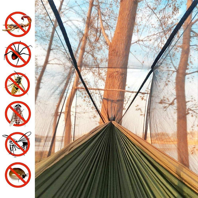 Sleeping Swing with Anti-Mosquito Parachute Cloth: Double 210T Nylon Aerial Camping Tent and Outdoor Mosquito Net Hammock ShopOnlyDeal