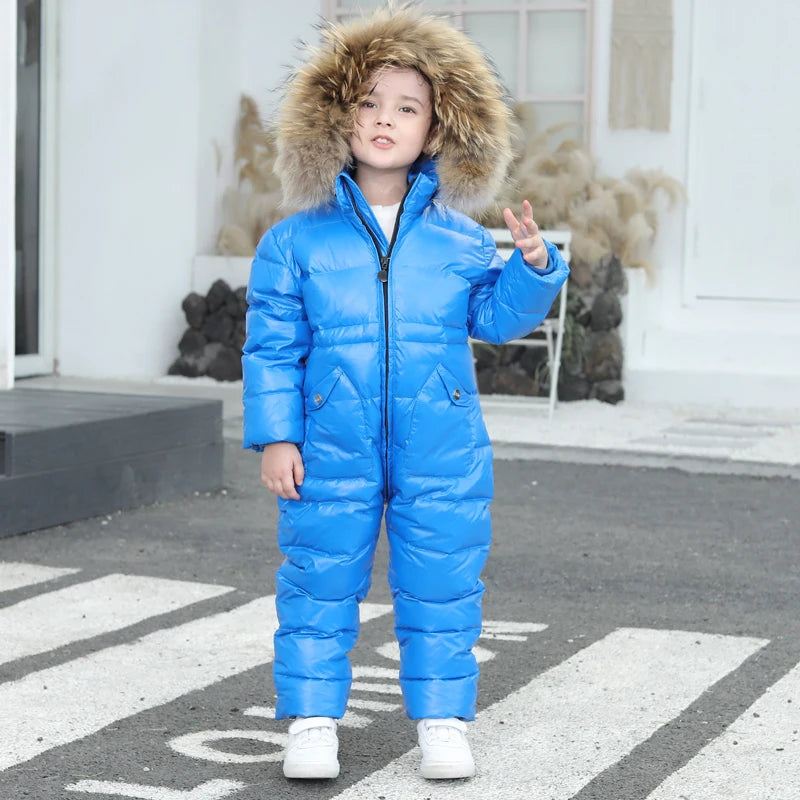 Winter children's one-piece down jacket boys waterproof thickened down jacket girls wash-free warm jacket 2-6 years old ShopOnlyDeal