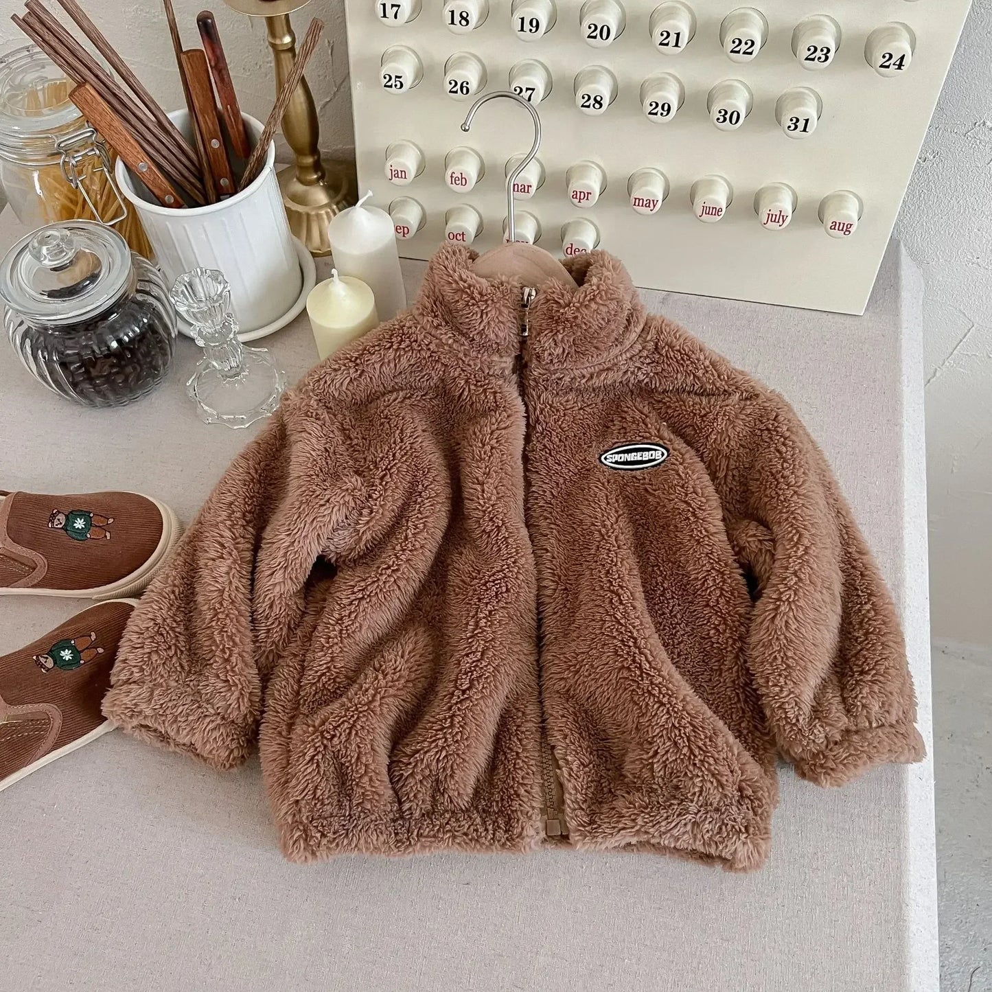 2023 New Autumn Winter Children Coat Fleece Thicken Warm Kids Coats Outwear Cute Cardigan Jackets Coats for Children Clothing ShopOnlyDeal