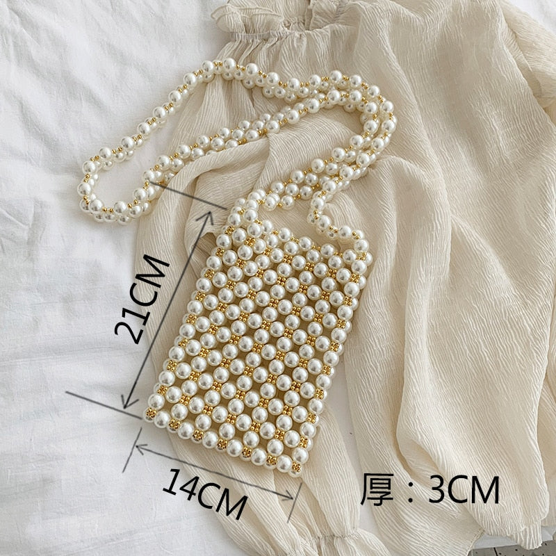 Mini Pearl Bag Handmade Vintage EVA Beaded Fashion Banquet Party Shoulder Bag Female 2019 Wedding Bags Luxury Women's Coin Purse ShopOnlyDeal