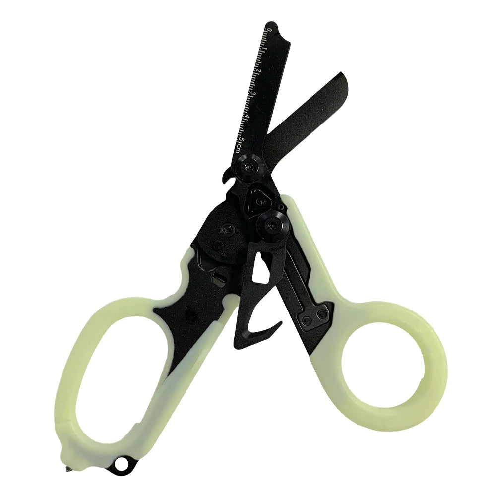 Multifunction Portable Emergency Shears with Lock Latch Tactical Folding Scissors Outdoor Survival Tool ShopOnlyDeal