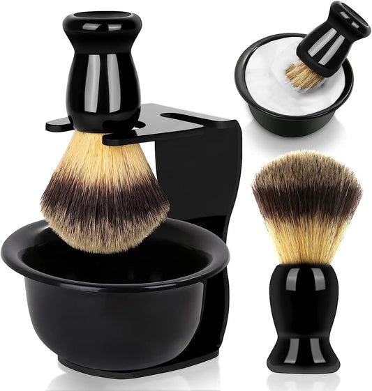 Shaving Brush Set, 3-in-1 Shaving Set with Shaving Brush, Shaving Bowl and Shaving Stand,  Father's Day Men's Shaving Gift Set ShopOnlyDeal