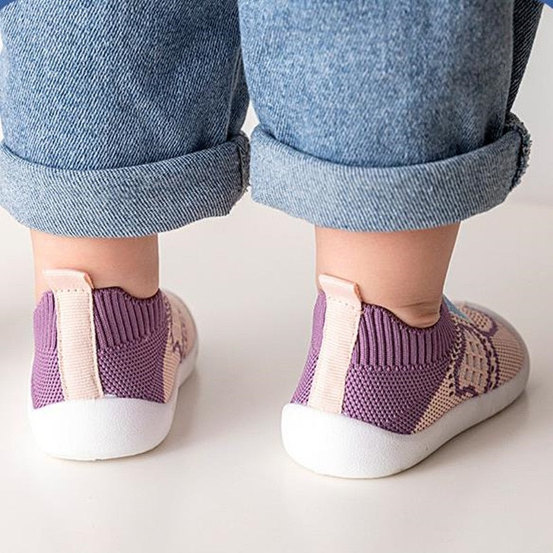 Baby Shoes Anti-slip Breathable Infant Crib Floor Socks with Rubber Sole for Children Girls Boys Mesh Shoes Soft Bottom Slippers ShopOnlyDeal