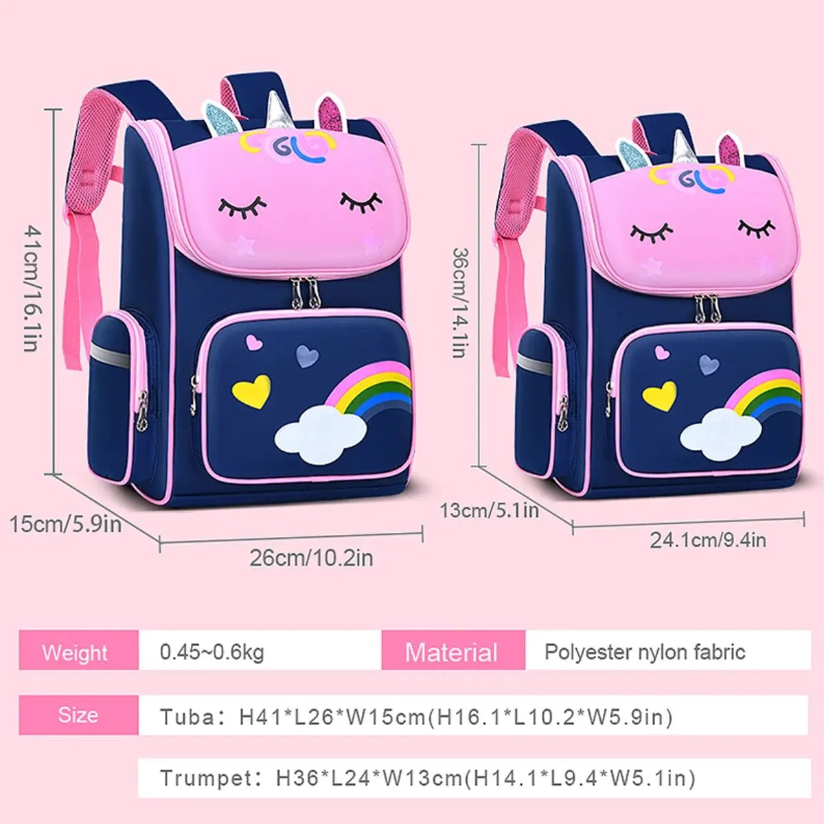 Children's Elementary School Students Schoolbag Girls | Grades 1-6, Ages 6-12 | Shoulders Backpack Cute Waterproof Light ShopOnlyDeal