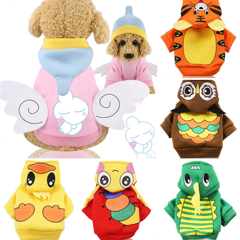 Cartoon Winter Dog Clothes Halloween Dog Costume Small Dog Coat Warm Puppy Clothes Soft Dog Hoodie Coat Pet Cosplay Clothing ShopOnlyDeal