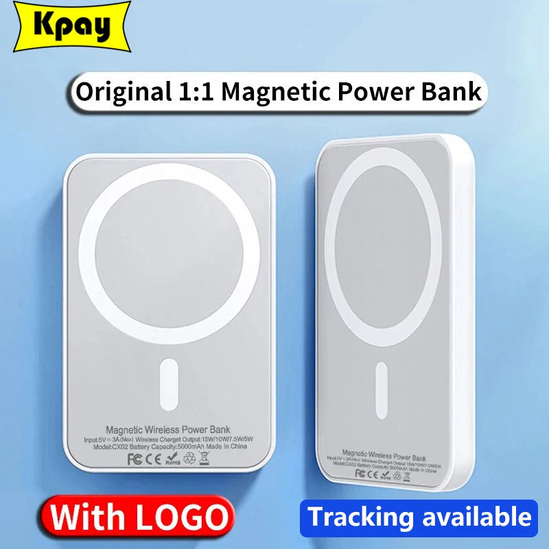 Original 1:1 Macsafe Powerbank | Magnetic Wireless Power Bank for iPhone 15, 14, 13, 12 Pro | External Auxiliary Backup Battery Pack Magsafe Magnetic Wireless Power Bank Store