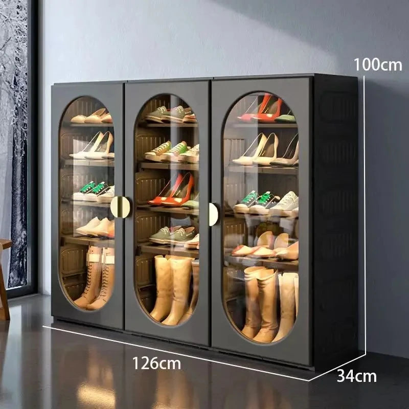 High Quality Luxury Household Free Installation Space-Saving Foldable Shoes Closet Storage Rack Installation Free Shoe Cabinet ShopOnlyDeal