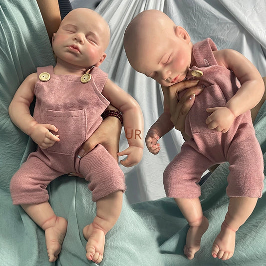 20" Whole Body Silicone Reborn Baby Girl Weighted 6.8lb Flexible Newborn Doll Kits Handmade Like A Real Baby Anti-Stress Toys ShopOnlyDeal