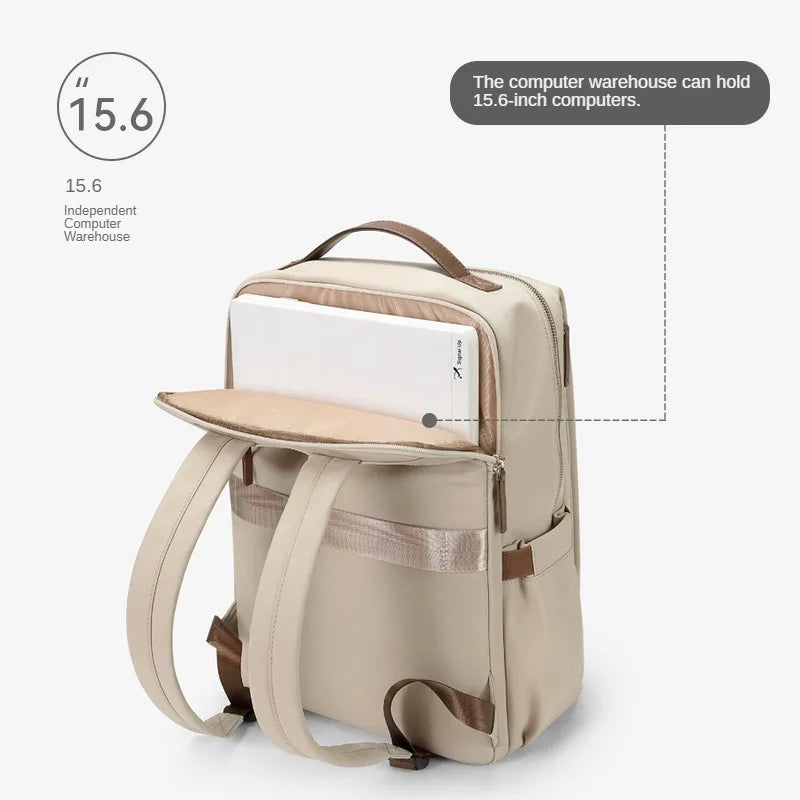 Women's Backpack Fashion New Travel Simple Business Large Capacity Laptop 15.6 inch Casual Student Backpack Women ShopOnlyDeal