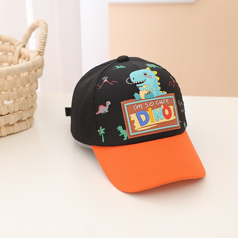 Cartoon Dinosaur Children Baseball Cap Cute Animal Kids Sun Hat Spring Corduroy Outdoor Boys Girls Peaked Caps Bonnet Gorras ShopOnlyDeal