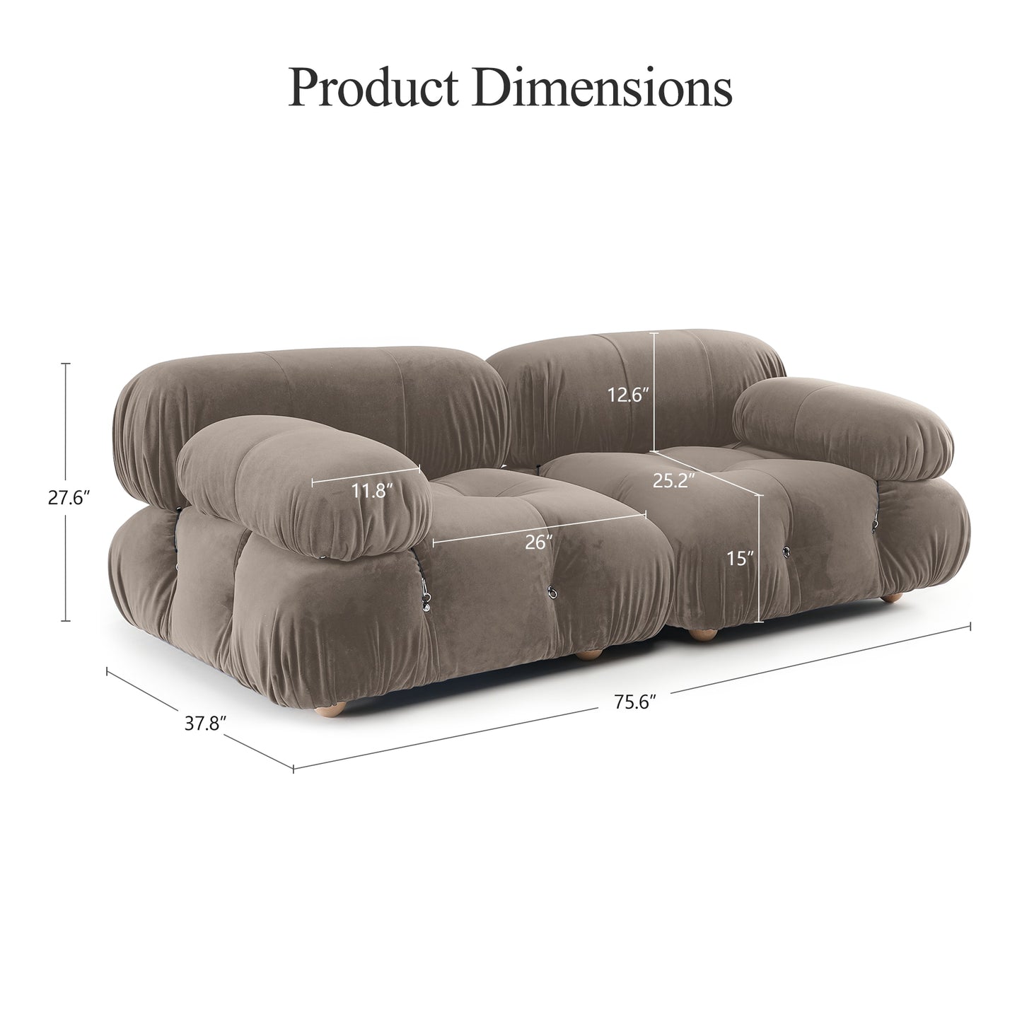 Create the Ultimate Family Living Room Retreat with our Suede Module Sofa Sectional Couches - Furniture Combination Block Modular Leisure Cloud Sofas Set for Comfy and Stylish Relaxation! ShopOnlyDeal