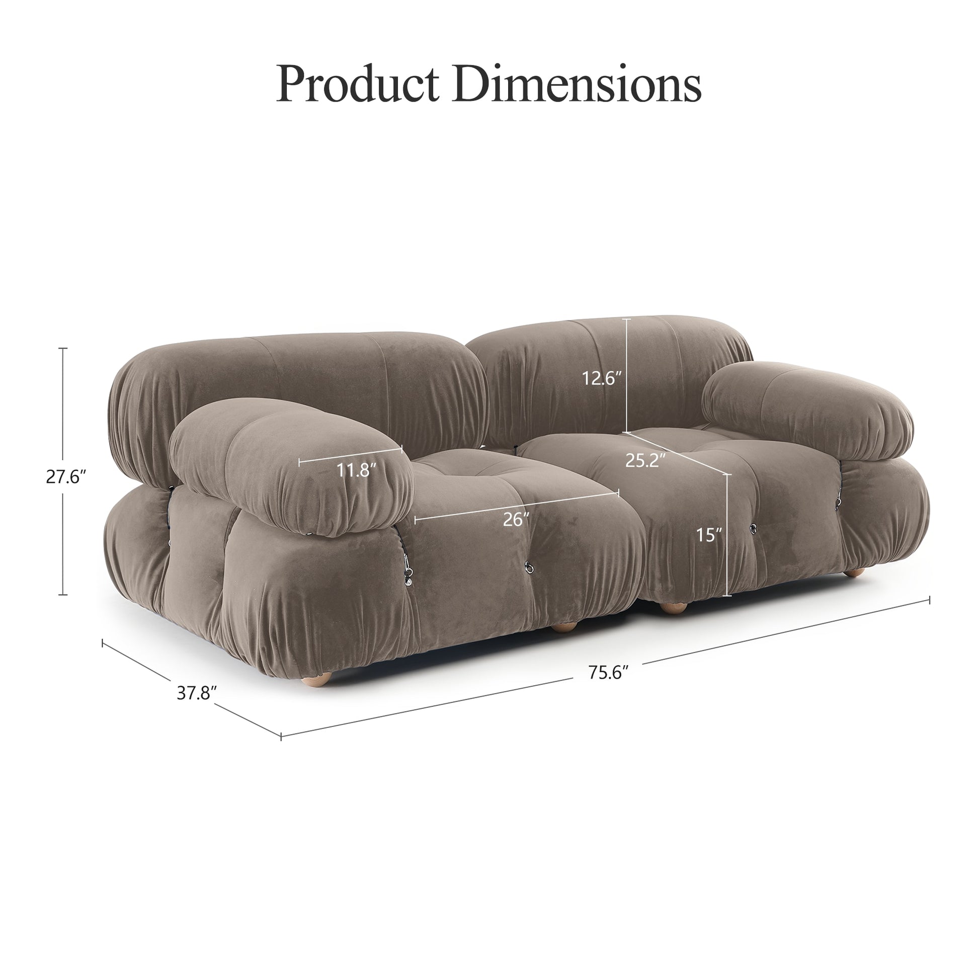 Create the Ultimate Family Living Room Retreat with our Suede Module Sofa Sectional Couches - Furniture Combination Block Modular Leisure Cloud Sofas Set for Comfy and Stylish Relaxation! ShopOnlyDeal