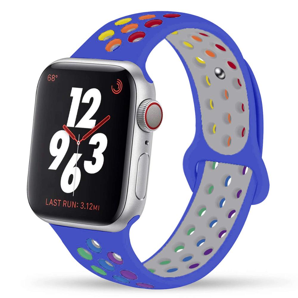 Strap For Apple Watch band 44mm 40mm 45mm 41mm 38mm 42mm 44 45 40 mm Silicone Sport bracelet iWatch Series Ultra 8 SE 7 6 5 4 3 ShopOnlyDeal