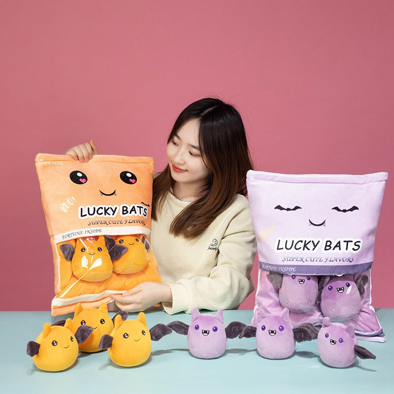 5pcs/lots Creative Bat Plush Toys Bat Snack Plush pumpkin bat doll Pillow Stuffed kawaii Dark Elf Cute Bat Toys for Children Kid ShopOnlyDeal