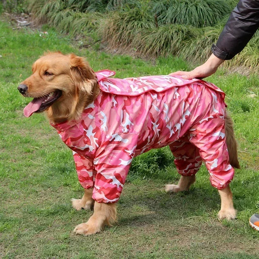 Jumpsuit Poncho Big For Clothes Overalls Raincoat Jacket Cape Dogs Large Dog Waterproof Suits Hooded Pet Rain ShopOnlyDeal