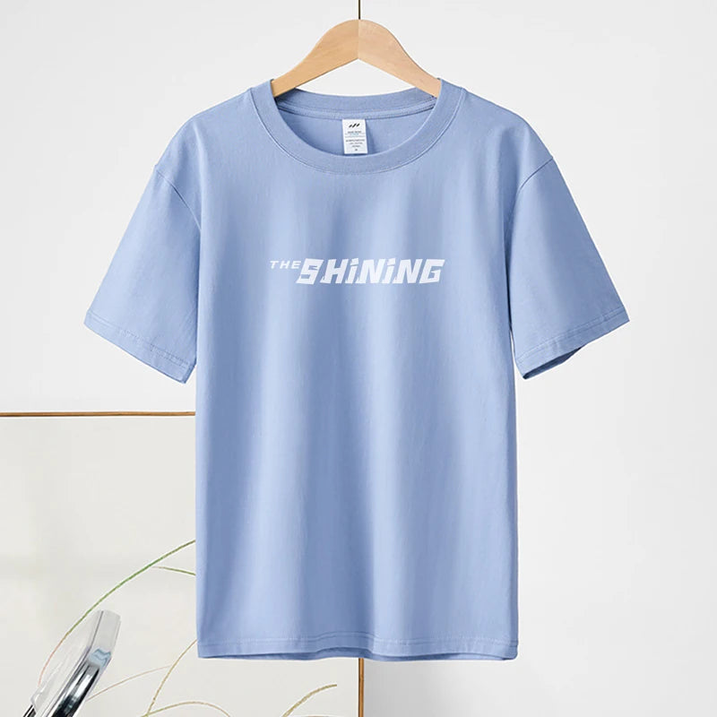 2024 Summer New Pure Cotton Letter Printed Men T-shirts | Short Sleeve Casual Solid Color Simple Thin Men Tops ShopOnlyDeal