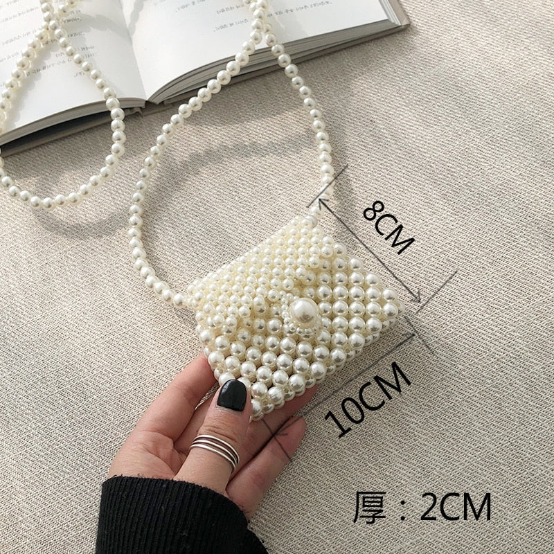 Mini Pearl Bag Handmade Vintage EVA Beaded Fashion Banquet Party Shoulder Bag Female 2019 Wedding Bags Luxury Women's Coin Purse ShopOnlyDeal