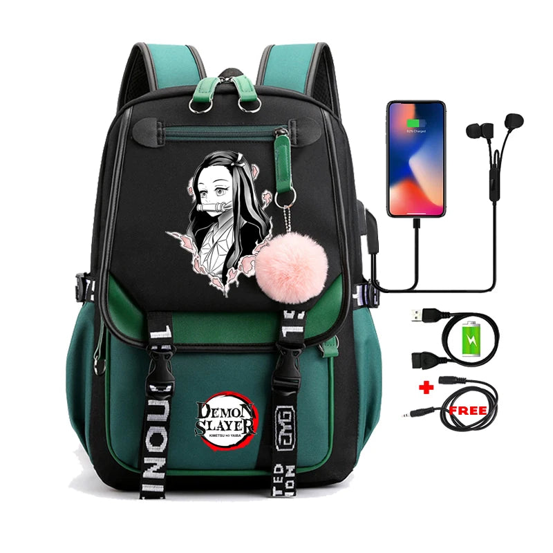 Anime Adults Large Capacity Backpack Bags Demon Slayer Nezuko Kawaii Cartoon School Bag forManga To Travel Daily Girls Bookbags ShopOnlyDeal