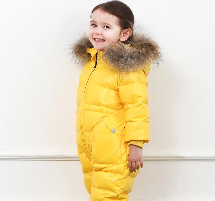 Winter children's one-piece down jacket boys waterproof thickened down jacket girls wash-free warm jacket 2-6 years old ShopOnlyDeal