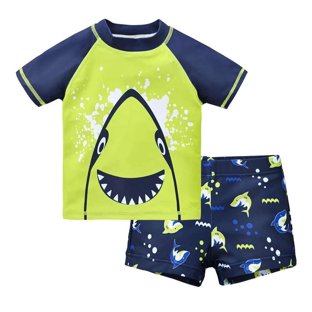 Kids Boy Swimsuit Cool Print 2 Pcs/lot 1-7 Years Summer Children Board Shorts Children Boys Swimwear Beach Surfing ShopOnlyDeal