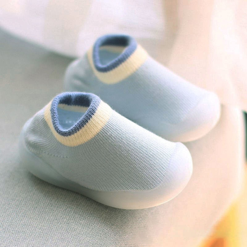 Baby Shoes First Walkers Comfortable Boys Girls Kids Rubber Soft Sole Floor Shoes Knit Booties Anti-Slip ShopOnlyDeal