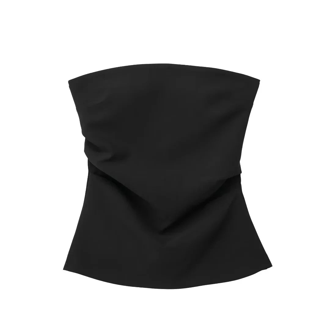 Strapless Top Off Shoulder Tube Top Women | Corset Top Female | Pleated Backless Sleeveless Top | Woman Party Night Summer Tops ShopOnlyDeal