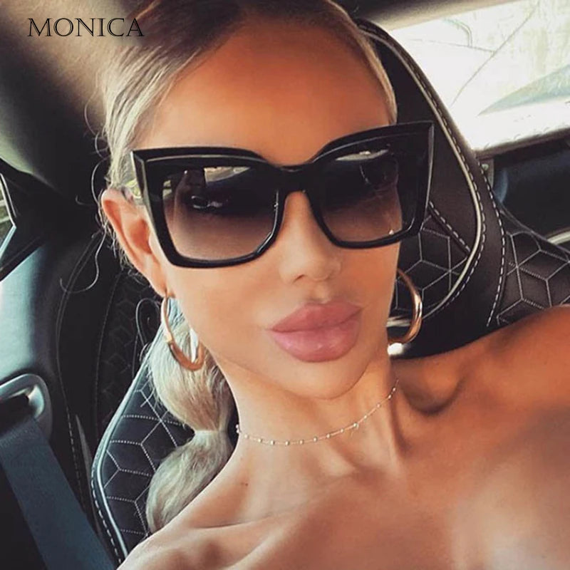 Oversized Cat Eye Sunglasses 2024 | Fashion Women Shades | Trending Men Gradient Sun Glasses | UV400 Glasses Goggles ShopOnlyDeal