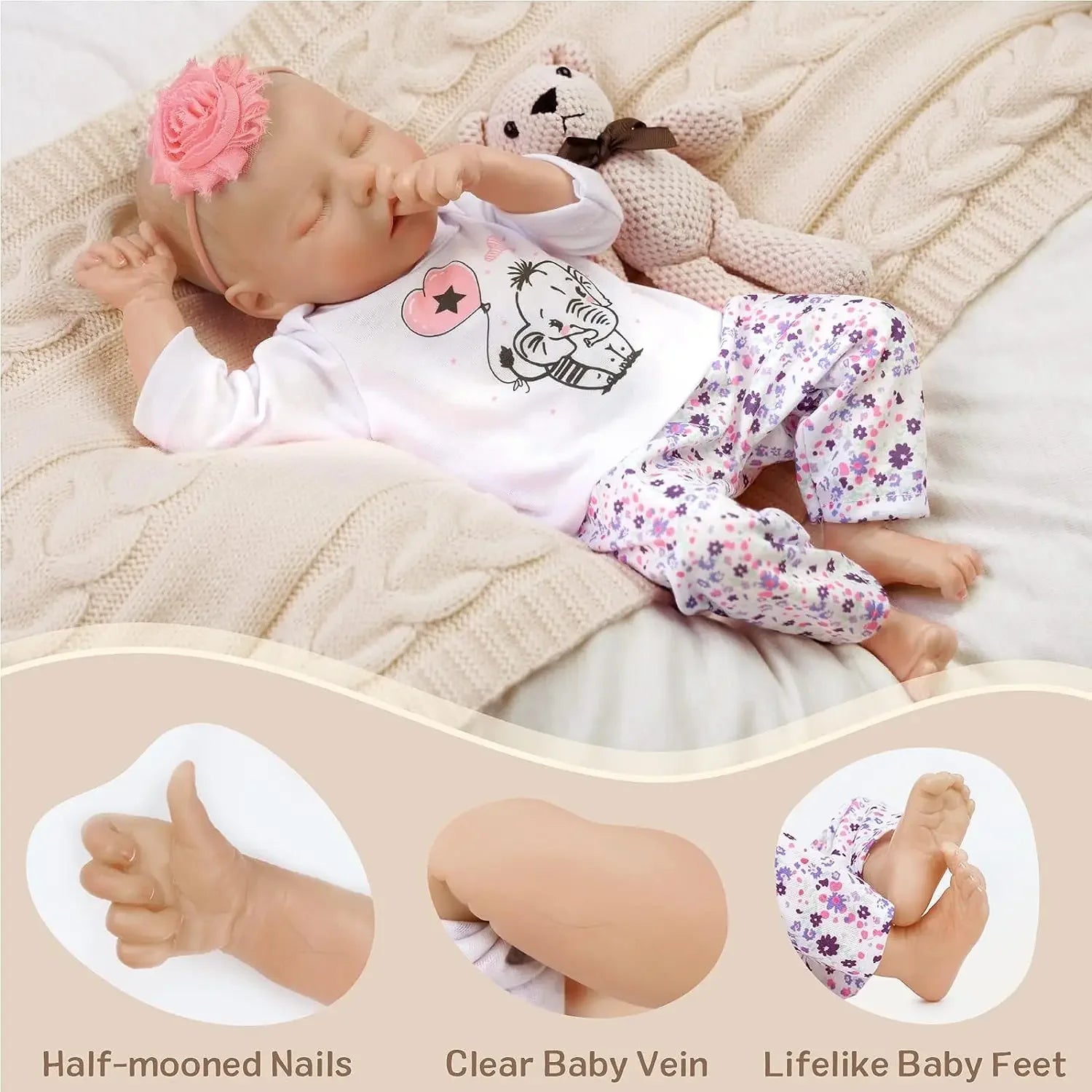 18 Inch Baby Soft Body Realistic Newborn Baby Dolls Full Vinyl Reborn Body Doll ShopOnlyDeal