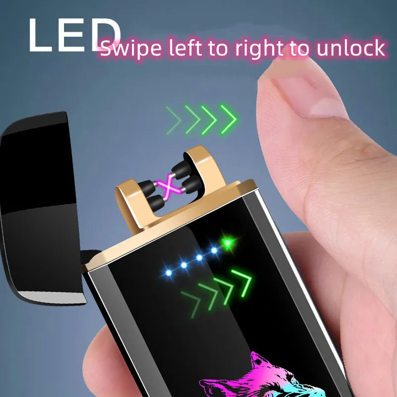 New Smart Induction Dual Arc Plasma Electric Lighter USB Lighter Innovative Side Slip Ignition Personalized Custom Lighter ShopOnlyDeal