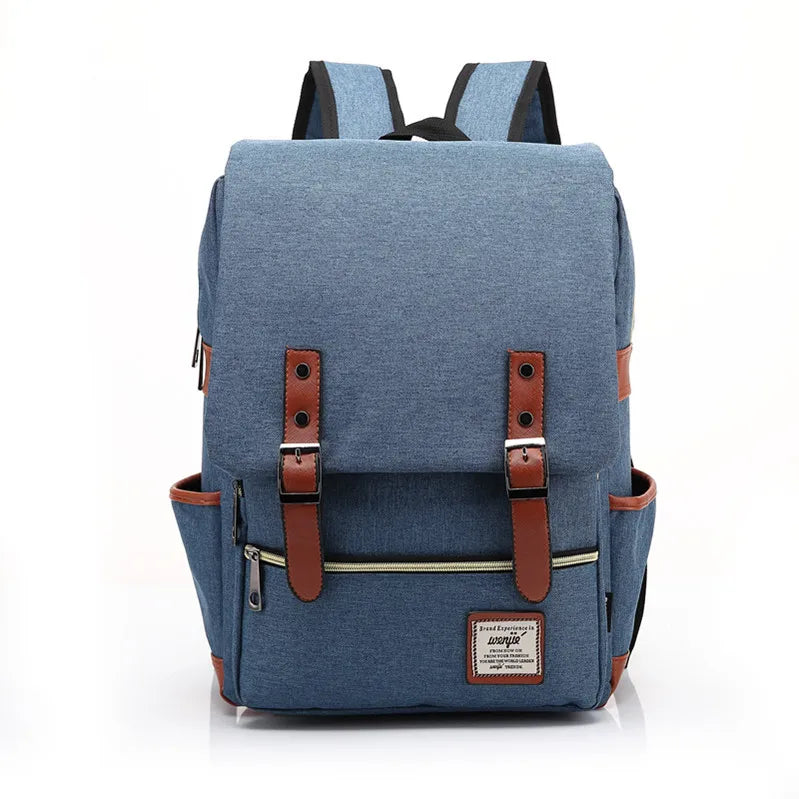 Vintage 16-Inch Laptop Canvas Backpack | Retro Casual Travel and School Bag for Men and Women - Ideal for Teenagers ShopOnlyDeal