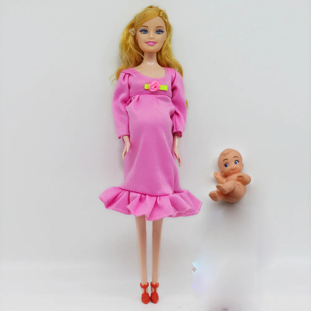 2023 Baby Toy Dolls Real Pregnant Doll Suit Mom Doll Have A Baby In Her Tummy For Barbies Doll Child Educational Toy ShopOnlyDeal