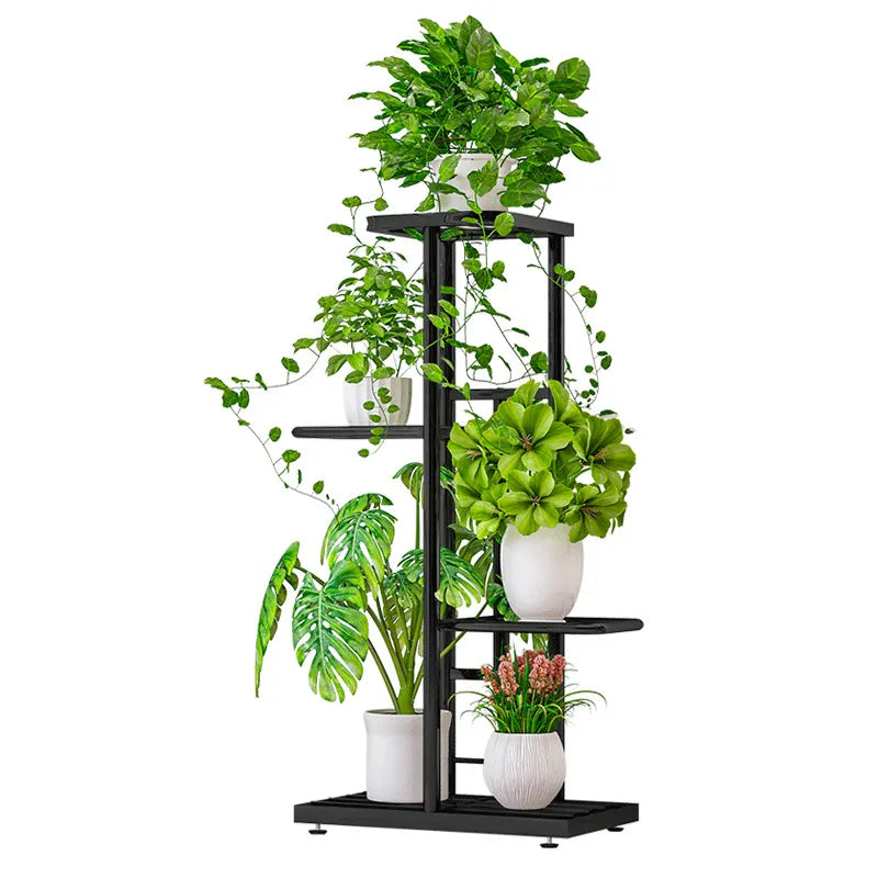 4 Tier 5 Potted Plant Stand Metal Flower Pot Holder Storage Rack Flower Display Stand for Indoor Garden Decor  Flowerpot Shelf ShopOnlyDeal