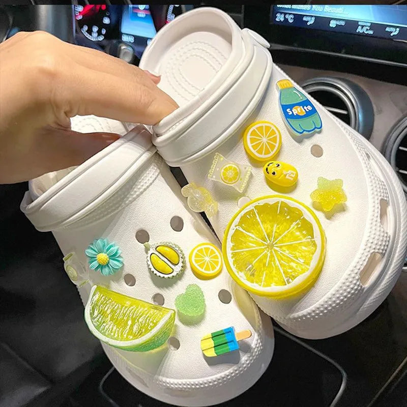 2024 Fresh Lemon Shoe Charms | Designer DIY Cute Shoes Party Decoration Accessories | For JIBS Clogs | Kid, Boy, Women, Girls Gifts ShopOnlyDeal