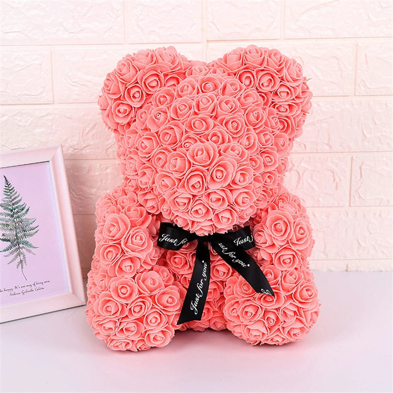 Rose Bear with LED Lights | Artificial Flowers DIY Bear Rose | Valentine's Day, Mother's Day, Birthday, Wedding Gifts ShopOnlyDeal