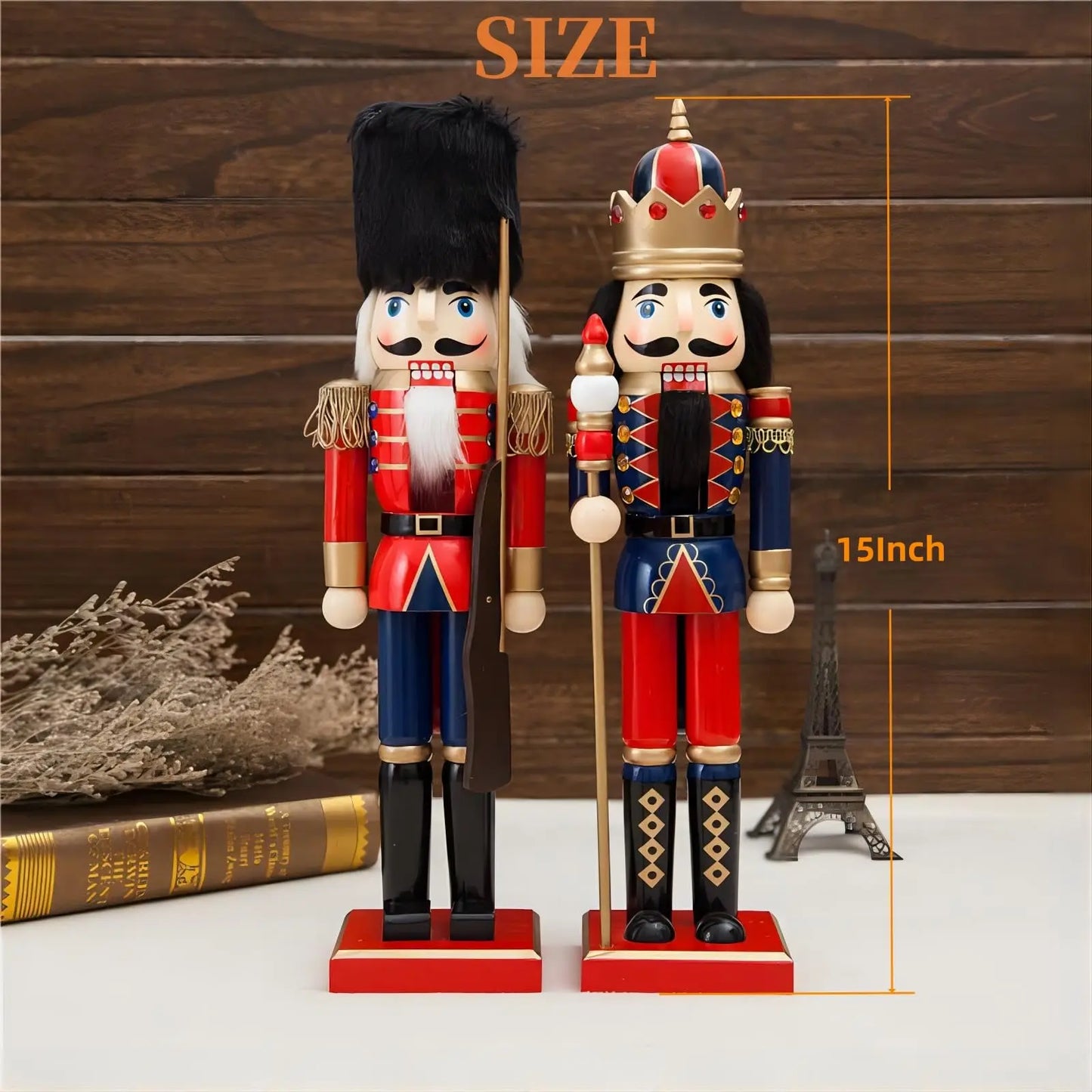 1PCS 30cm Nutcracker Puppet Wooden Pure Hand-Painted Nutcracker, Festive Collectible Puppet Toy Kids Gifts ShopOnlyDeal