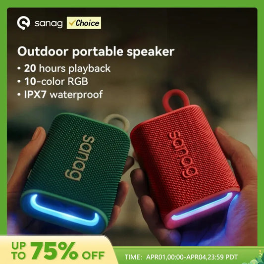 Sanag M13S PRO Bluetooth Speaker | 5W IPX7 Waterproof Mini Speaker | Outdoor Portable Subwoofer with APP Control & Hands-Free Calling ShopOnlyDeal