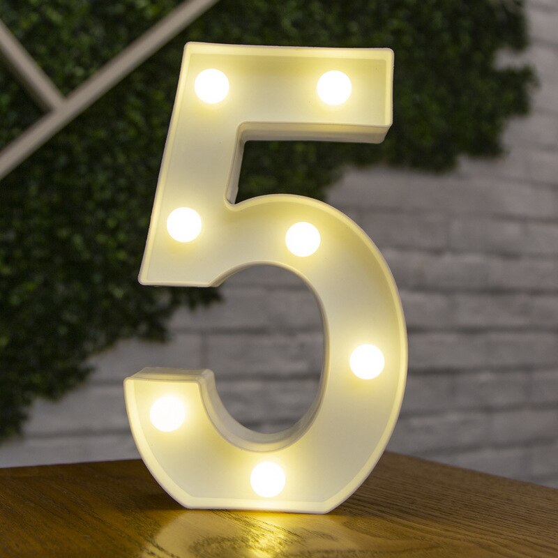 Decorative Letters Alphabet Letter LED Lights Luminous Number Lamp Decoration Battery Night Light Party Baby Bedroom Decoration ShopOnlyDeal