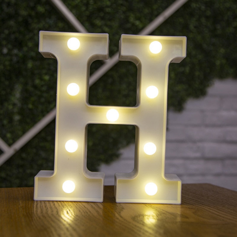 Decorative Letters Alphabet Letter LED Lights Luminous Number Lamp Decoration Battery Night Light Party Baby Bedroom Decoration ShopOnlyDeal