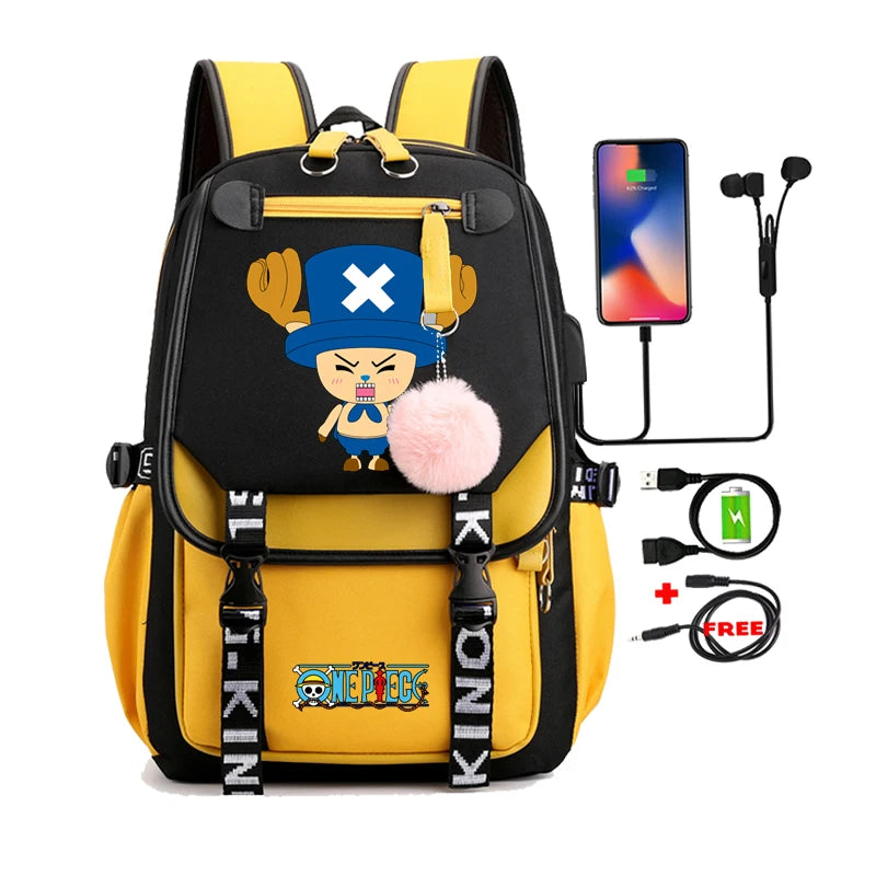 Anime One Piece Nezuko Kawaii Cartoon School Bag for Adults | Large Capacity Backpack Bags Manga To Travel Daily Girls Bookbags ShopOnlyDeal