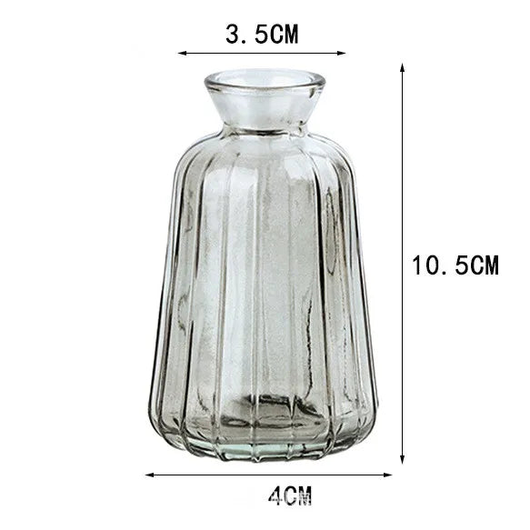 Mini Simple Stained Glass Vase Home Decoration Ornament Aromatherapy Bottle Hydroponic Flower Arrangement Glass Vase ShopOnlyDeal