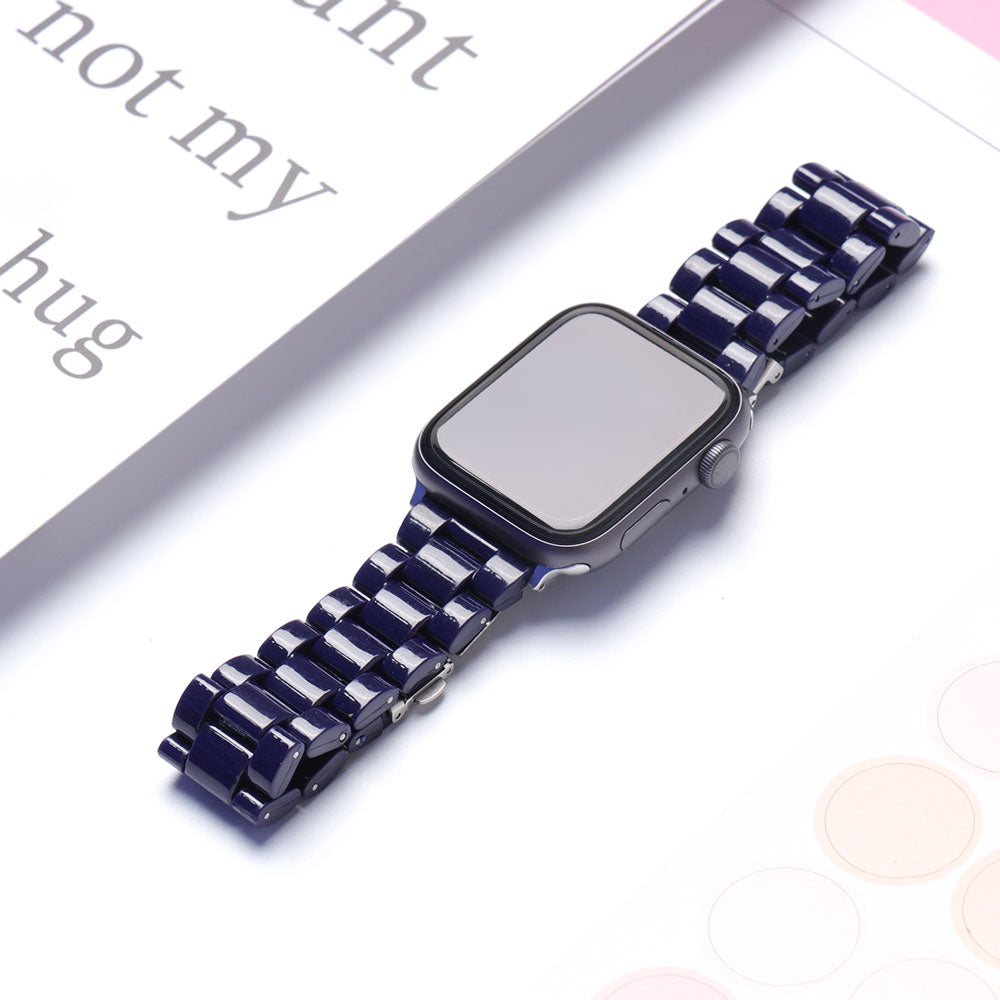 Pink Resin Watch strap for apple watch 40mm band 42 38mm correa candy steel for iwatch series 8 7 6 SE 5 4 40mm 41MM 45MM 49MM Ultra Black ShopOnlyDeal