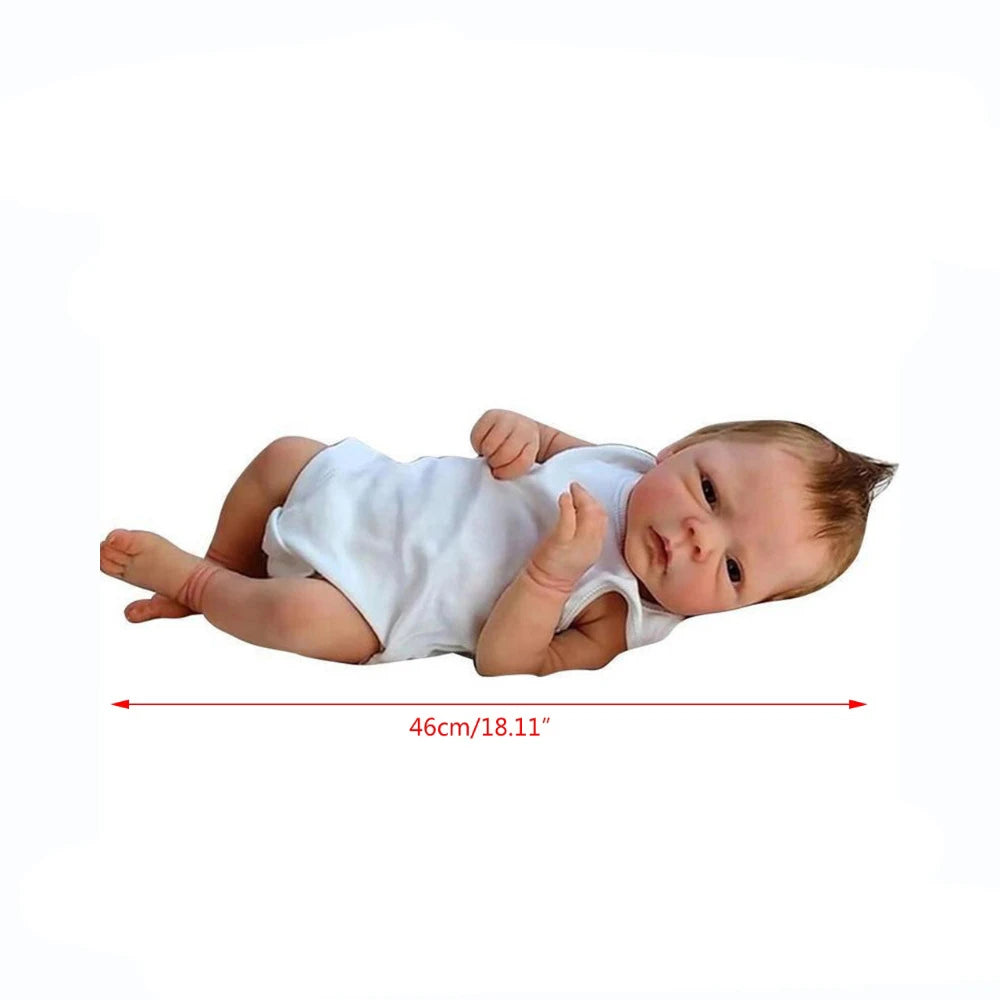 Reborn Baby Doll 45m Realistic Reborn Doll Full Body Silicone Reborn Baby Doll Newborn Doll Toy Birthday XMAS Gifts ShopOnlyDeal