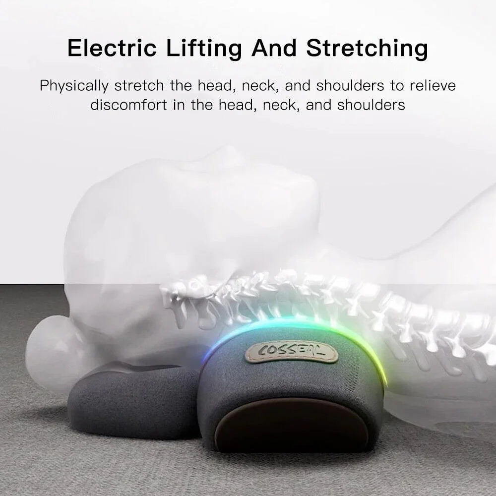 Electric Massager Cervical Pillow Hot Compress Vibration Massage Neck Traction Relax Sleeping Memory Foam Pillow Spine Support ShopOnlyDeal